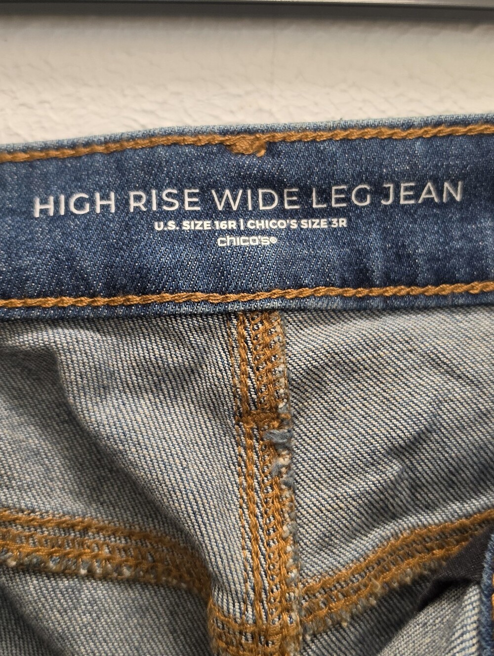 Chico's High Rise Wide Leg Jean - Picture 10 of 13